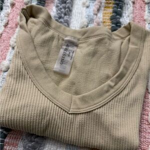One Step Ahead Women's Beige V-Neck Sweater